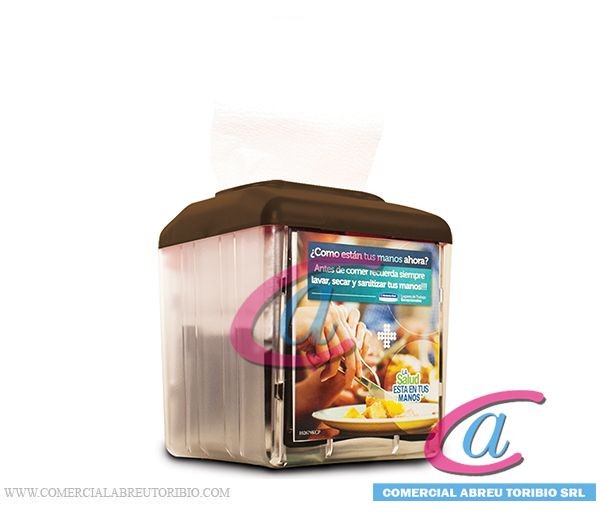 DISPENSADOR DECOR SERVILLETAS POP UP MARRON disp. 