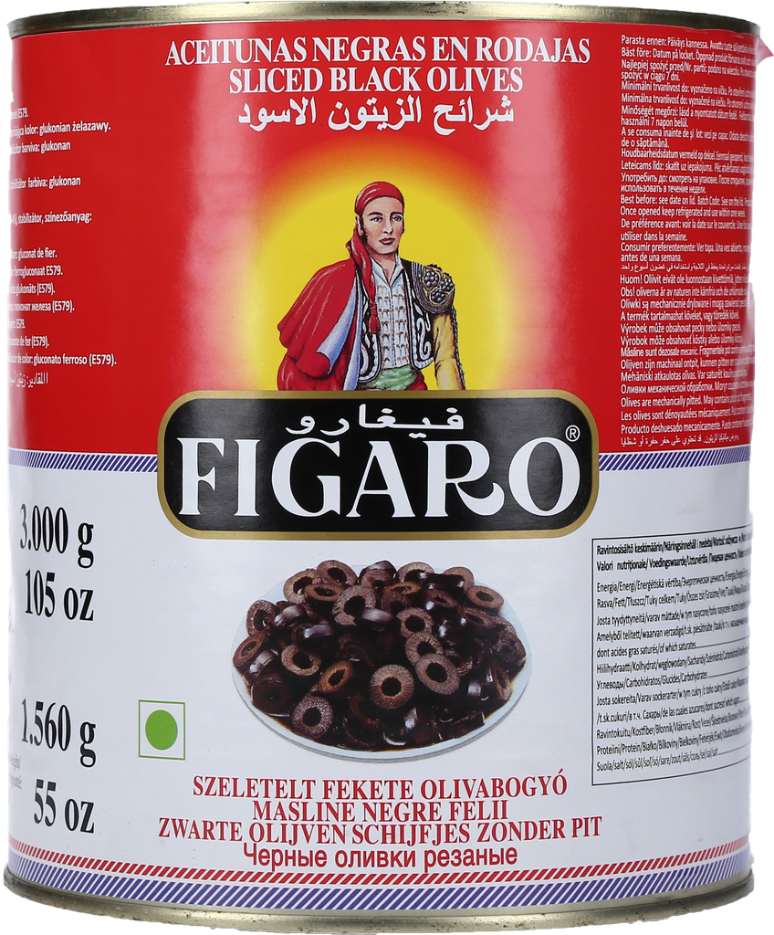 ACEITUNA NEGRAS REBANADAS FIGARO 105 OZ