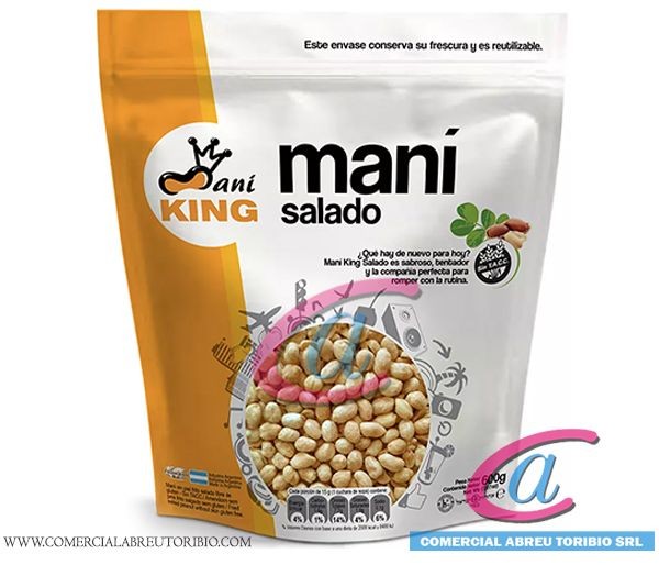 MANI KING FRITO Y SALADO (10 x 600 gr ) DOY PACK) 