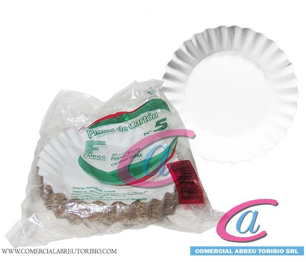 PLATO CARTON #5 CAPPSA 12 cm (50 Paq /20 unid) BIO