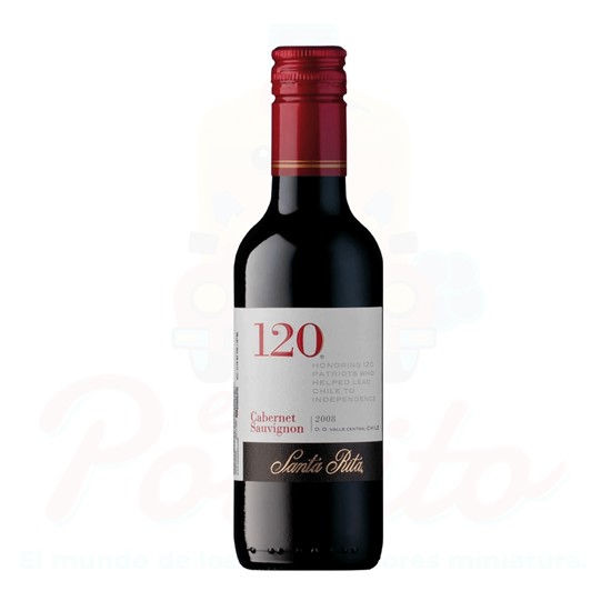 VINO SANTA RITA 120 TINTO (CAB. SAUV) 24/187 ml (M