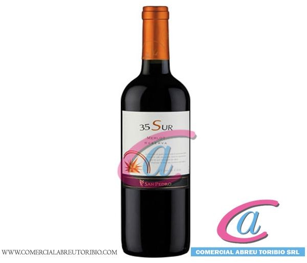 VINO TINTO 35 SOUTH MERLOT RESERVA 12/75 cl