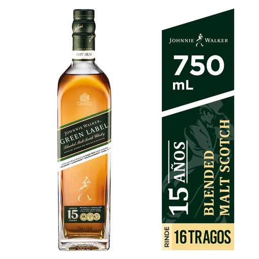 [00-002604] WHISKY JOHNNIE W. GREEN LABEL 6/75 cl