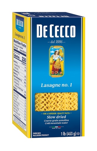 [22/11/25] PASTA DE CECCO LASAGNA  12/ 500 GR