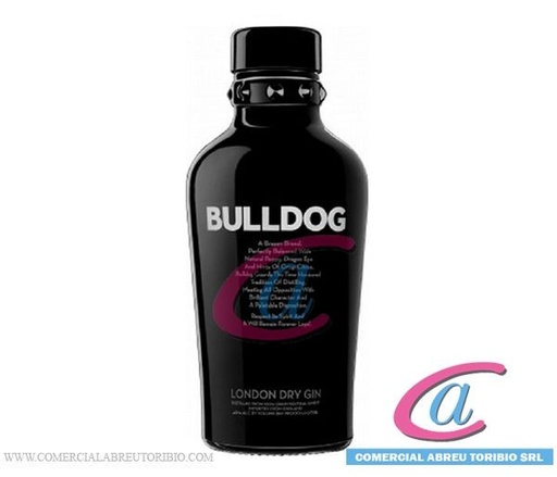 [00-003575] GINEBRA BULLDOG LONDON DRY GIN 6/750 ml