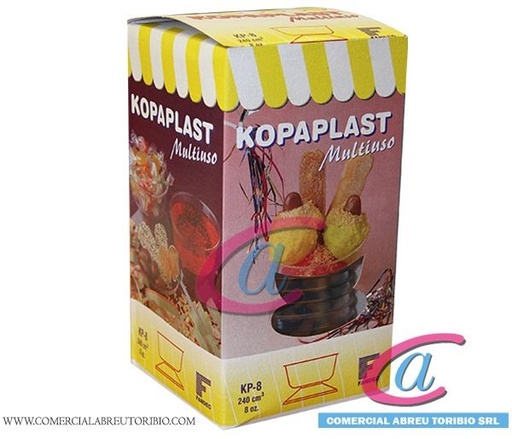 [00-002945] KOPAPLAST Kp 8 oz CAPPSA TAPA/FONDO (24 Estuches /