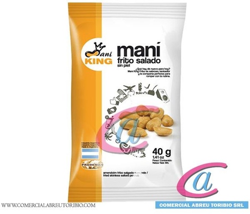[00-003949] MANI KING FRITO Y SALADO (30 x 40 gr)