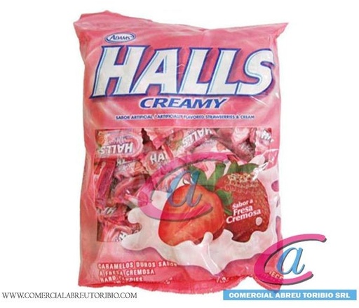 [00-000433] MENTA HALLS FRESA CREMOSA 30/100