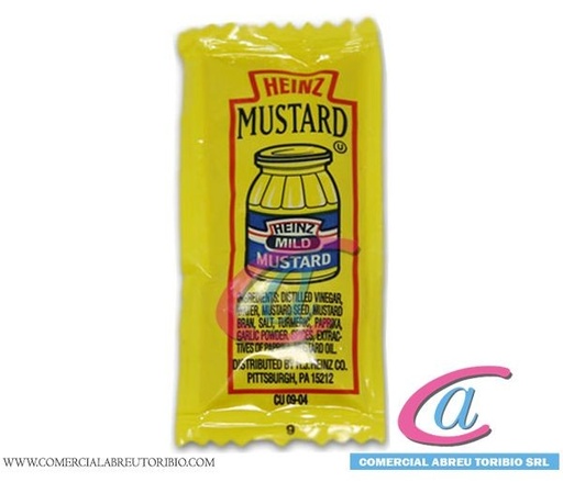 [01/10/23] MOSTAZA HEINZ EN SOBRES CAJA 1/1000 unid