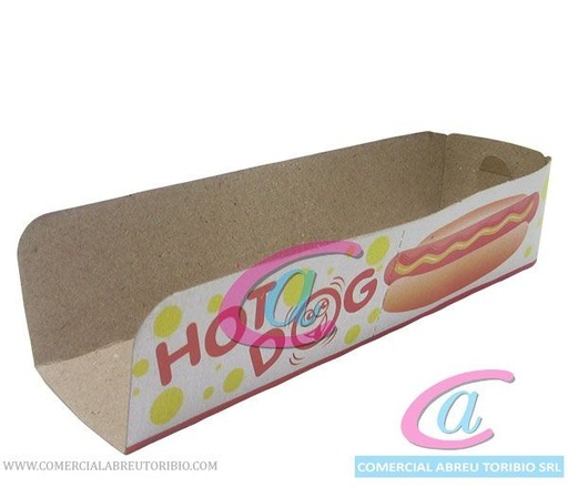 [00-004288] PORTA HOT DOG CARTON CAPPSA 250 unid BIODEGRADABLE
