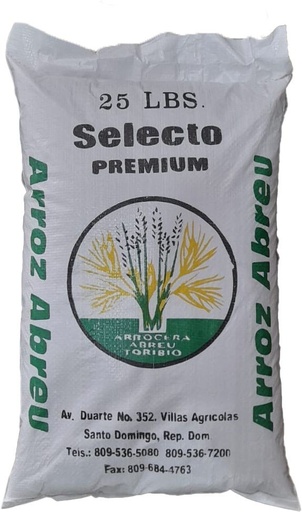 [00-001247] ARROZ ABREU 25 LBS. (PEQUENO)