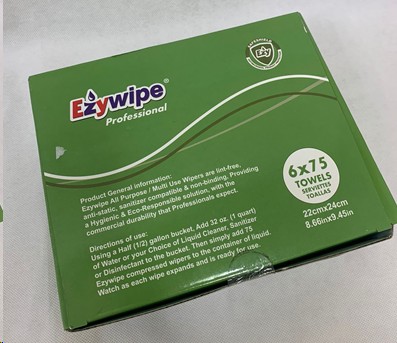 [00-004539] TOALLA EXPANDIBLE ANTIBACTERIANO 22CMX24CM 6/75 EZ